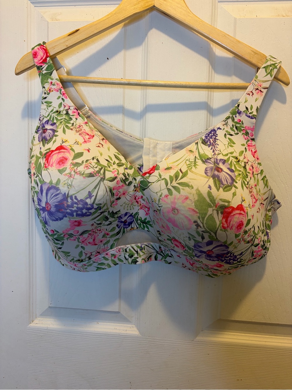 Cacique Floral Light Lined No Wire Support Bra 46DDD